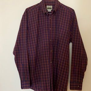 Wrangler long sleeve button western shirt